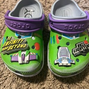 CROCS Gray and Purple Slippers Comfortable Casual Footwear